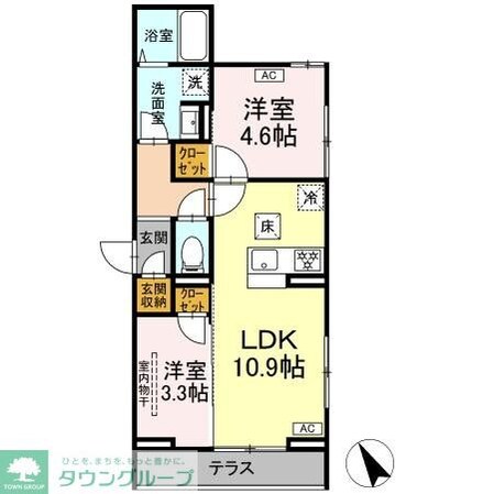 クロエ橋本の物件間取画像
